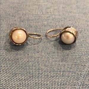 Silpada Pearl $ Sterling silver earrings
